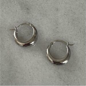 Sterling Silver Luna Moon Vintage Style Hoop Earrings 

Brand New